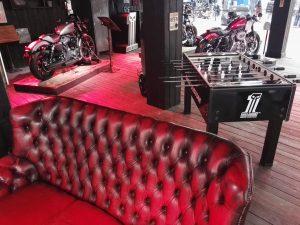 Lo stand dell'Harley Davidson