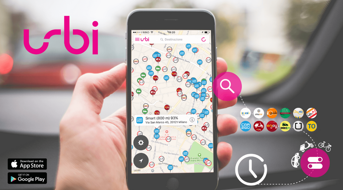 Urbi, tutto il carsharing a portata di touch