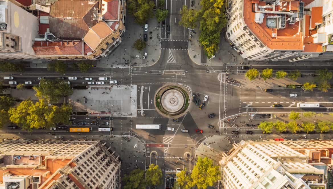 View of Paseo de Gracia street