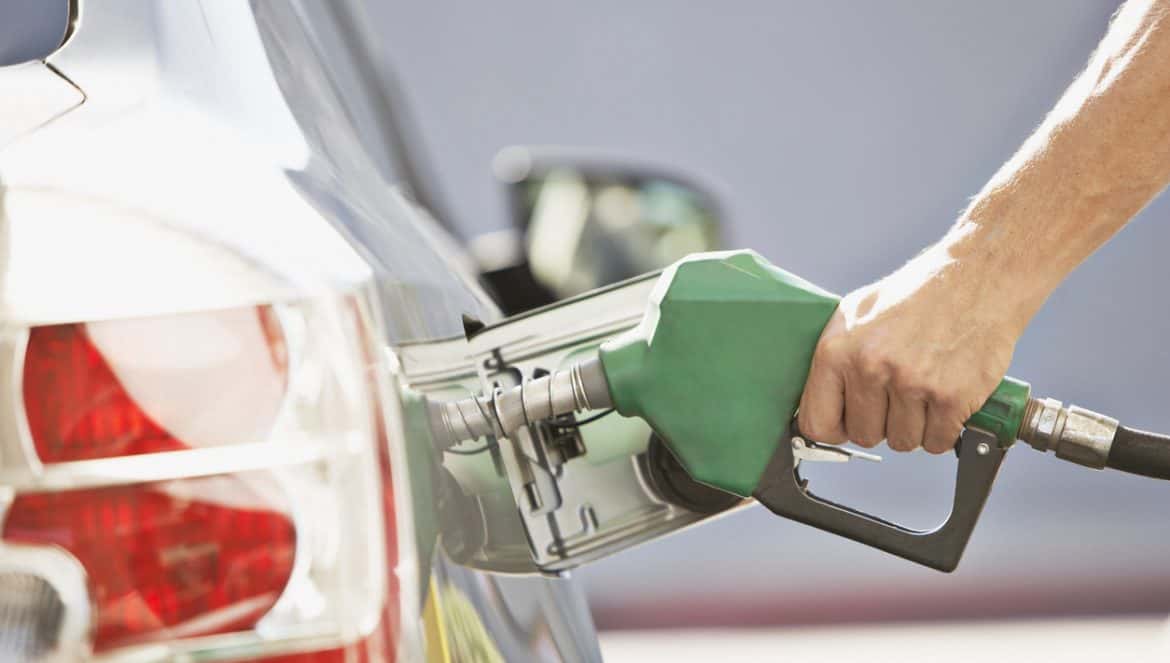 Man pumping gas